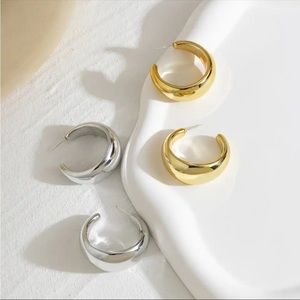 EARRINGS HOOPS C-shaped Hoop Earrings Ultra Thick Metal Fashion Party Jewelry